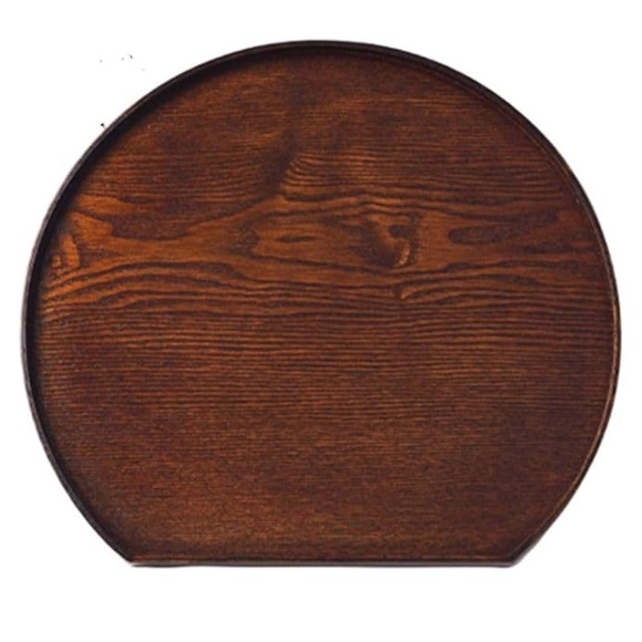 Korean wood chargermoon shape